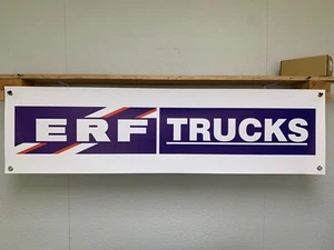 ERF LKW Banner Nutzfahrzeug Werkstatt Garage bedruckt PVC Wand Display - Bild 1 von 3