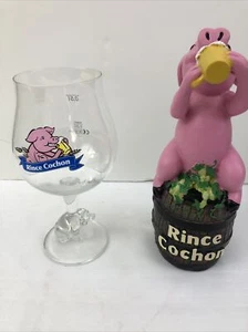 Rince Couchon Zapfhahngriff, Schwein Zapfhahngriff und Tulpenglas mit Schweinstiel. Belgien - Bild 1 von 8