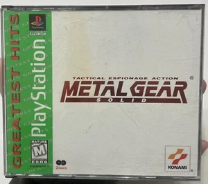 Metal Gear Solid MGS Greatest Hits PS1 Playstation Tested & Works - Picture 1 of 4
