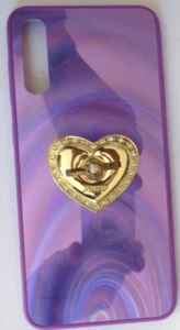 Samung A50 ~ Corazón Dorado ~ Amor ~ Funda Teléfono Soporte Anillo - Imagen 1 de 6