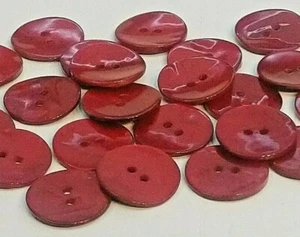 Red Mother of Pearl Buttons, 11mm, 15mm, 20mm or 23mm - Choice of Pack Size - Picture 1 of 4