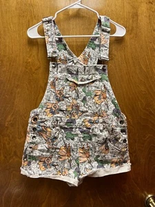 Youth "Marvel" short multicolored design overalls. Size Large. Prev. Owned - Picture 1 of 1