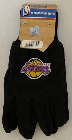 Los Angeles Lakers NBA Unisex Adult Technology Black Gloves Cover