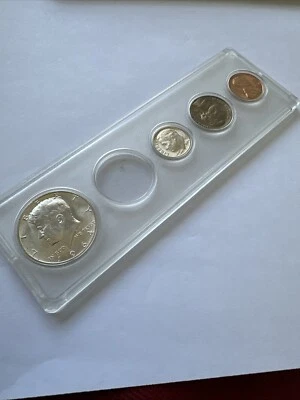 1964 P Mint Set Silver Coins In Acrylic Case Capsule - Image 1 of 4