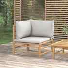 Patio Furniture Set Sectional Sofa Lounge Set With Cushions Bamboo Vidaxl