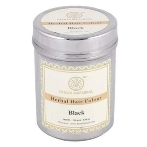Low Cost Khadi Natural Herbal Hair Color Black 150 gm Ayurvedic Dye - Picture 1 of 6