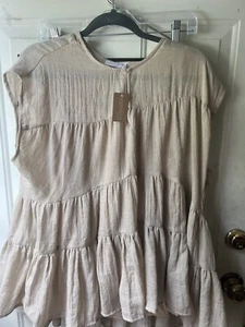 VESTIQUE sz Small Sleeves Boho Blouse tank underneath - Picture 1 of 4