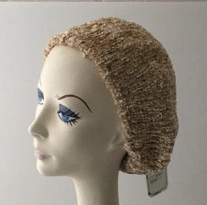Neu mit Etikett! LEMON BASKENMÜTZE • Snood Mütze • camel / beige CHENILLE Strick • gefüttert • verstellbar - Bild 1 von 3