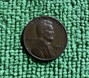 1944 Lincoln Wheat Penny ❗No Mint Mark • "L" on Rim LIBERTY Error • Copper Coin - Picture 1 of 2