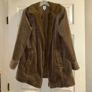 Cappotto J. Jill Heritage in corda ruvida taglia media foderato in velluto a coste giacca marrone - Foto 1 di 9