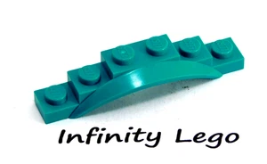 6 LEGO Turquoise Mudguard Car Arch 1 x 6 x 1 with Edge (62361 63970 8634) - Picture 1 of 1
