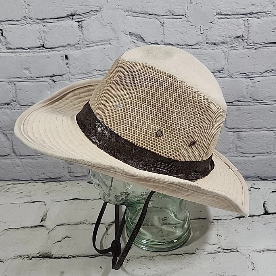 Pendleton Safari Sombrero Unisex Talla L Caqui Nylon Transpirable Ala Posable Gorra para el Sol Foto 1 de 4