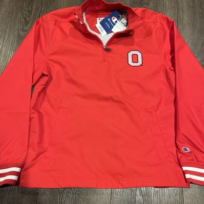Suéter para Hombres Ohio State Buckeyes 2XL 1/4 Cremallera Campeón Logotipos Cosidos a Mano Nuevo con Etiquetas Foto 1 de 3