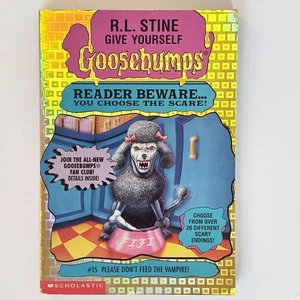 Goosebumps RL Stine Please Don't Feed the Vampire Give Yourself #15 - 1st Print - Picture 1 of 6