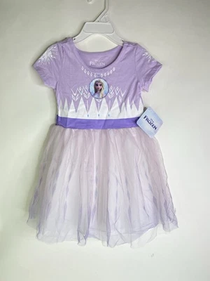 Disney Frozen II 2 Elsa Tutu Dress Layered Purple Girls Size 3T - Image 1 of 4