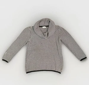 Suéter Calvin Klein Para Mujer Cuello Capucha M Blanco y Negro Largo Sl Cabincore Clásico - Imagen 1 de 13