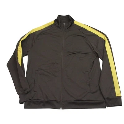 Chaqueta Gap Para Hombre Cremallera Completa L Marrón Carreras Rayas Poliéster Bolsillos Laterales Foto 1 de 4