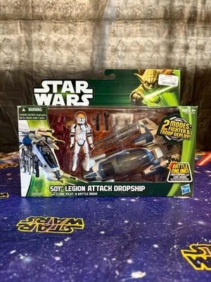 STAR WARS -501st Legion Attack Dropship Clone Pilot & Battle Droid BRAND NEW!!! - Image 1 of 4