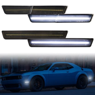For Dodge Challenger SRT Widebody 18-22 Front Rear Bumper LED Side Marker Light Foto 1 de 4