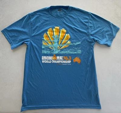 Camisa Ironman Triathlon 70.3 Para Hombre Finisher Talla Grande 2016 Sunshine Coast Azul Foto 1 de 4