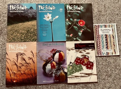 Японские книги по ремеслу, лот из 7, оригами, общество икебаны/международные: винтаж - Изображение 1 из 4