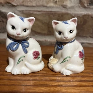 Lenox Papaveri rossi su gatto blu gattino sale e pepe shaker cortile pensionato - Foto 1 di 3