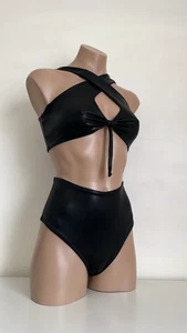 Schminke 🌱🐿 wet-look dance set criss-cross top & thong bottoms pole-wear - Bild 1 von 25