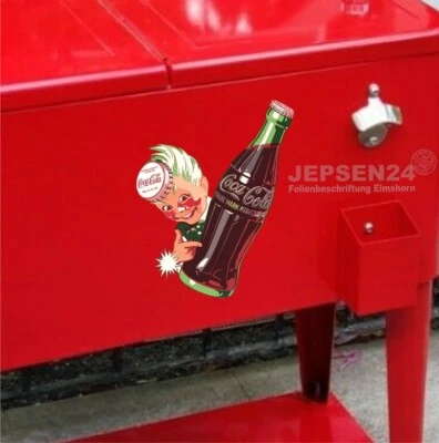 Cola Sprite Boy Aufkleber 18x12cm Spriteboy Kühlschrank Tür Kühlbox Bottle