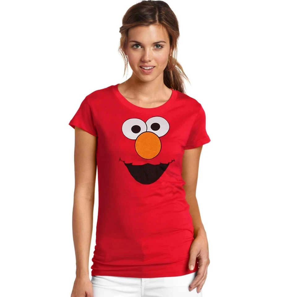 Camiseta para mujer Sesame Street Elmo Silly Face Junior Foto 1 de 1