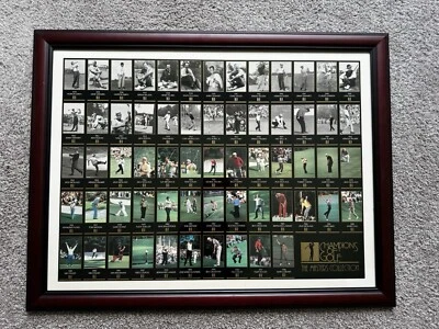 Champions of Golf Master Collection Professionally Framed Uncut Sheet Tiger Wood - Image 1 of 4