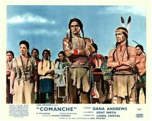 Comanche Original Lobby Card Henry Brandon Linda Cristal Western Indians 