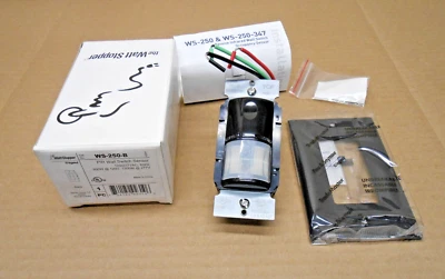 NEW WATTSTOPPER WS-250-B PIR WALL SWITCH SENSOR BLACK 120/277VAC 60 Hz (4 AVAIL) - Image 1 of 4