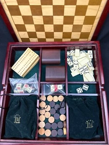 7-in-1 Game Set! Chess, Checkers, Dominos, Cribbage, Backgammon! Vaca Travel - Picture 1 of 13
