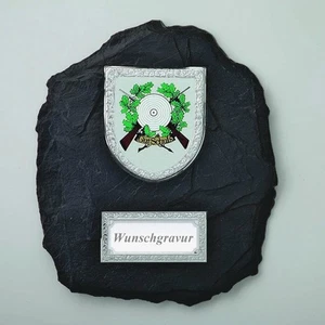 Ehrentafel / Auszeichnung Ehrenpreis Schieferlook Schützen mit  Wunsch-Gravur - Bild 1 von 1