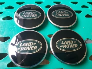 Genuine Landrover 63mm Alloy Wheel Centre Caps x4 Freelander Evoque Discovery - Picture 1 of 8