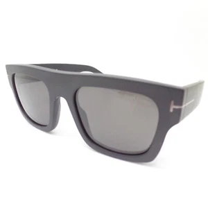 Tom Ford Fausto TF 711-N 02A Matte Black Grey 53mm New Sunglasses Authentic - Picture 1 of 4
