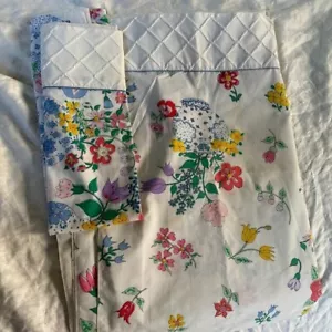 Vintage BARBARA BRODY MARTEX Asian Porcelain Vase Floral Single Sheet Pillowcase - Picture 1 of 4