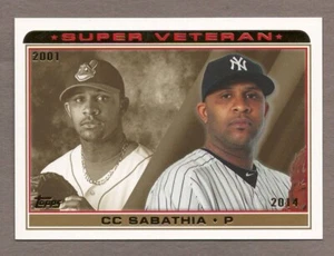 C.C. SABATHIA 2014 Topps SUPER VETERAN Insert Card #SV-13 Indians/Yankees CC - Picture 1 of 1