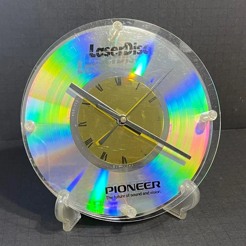 PIONEER Promotional LASERDISC Quartz Wall CLOCK NICE Used Working Tested 8-inch Cover