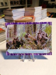 2021 Topps Star Wars Battle Plans Purple 25/25 Ewoks Ambush Stormtroopers #86 - Picture 1 of 3