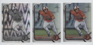 Dylan Beavers lotto 3 carte 2 rifrattori base 1 rifrattore onda nera Orioles RC - Foto 1 di 1