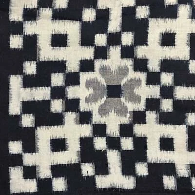 Textil japonés antiguo del siglo XIX - Kasuri Indigo Ikat 58"x50" #45 Foto 1 de 2