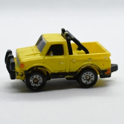 老式 1986 年 Galoob 微型机器黄色 Datsun 越野皮卡车 4x4 0822! — 第 1/4 张图片