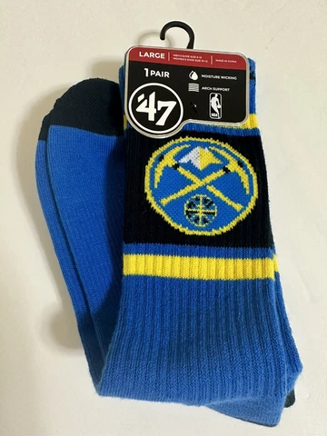 NEW Denver Nuggets Socks NBA CHAMPIONS 2023 Size LARGE Cover