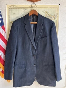 1940s/50s Mens Heavy Weight Wool Striped Blazer. 40L - Picture 1 of 9