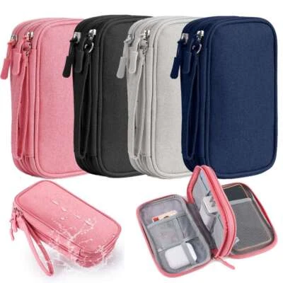 Organizador Electrónico Portátil Cable de Viaje Bolsa de Almacenamiento Cable Estuche Accesorios EE. UU. Foto 1 de 4