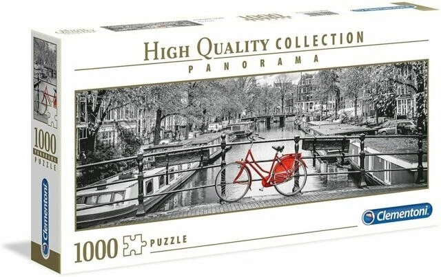 CLEMENTONI PUZZLE 1000 PEZZI H/Q PANORAMA PUZZLE AMSTERDAM BICYCLE 39440 - Immagine 1 di 1