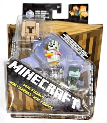 Serie 10 Mini Figuras Minecraft Zombie Pigman, Skeleton Stray, Iron Golem ¡NUEVO EN CAJA! Foto 1 de 3