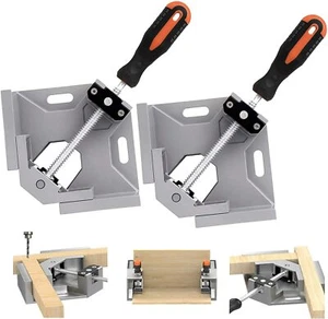 90°Right Angle Clamp Corner Clamp 2-Piece Right Angle Adjustable Bench Vise Tool - Picture 1 of 7