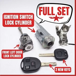 📮 IGNITION SWITCH & LEFT DOOR LOCK CYLINDER WITH 2 KEYS LEXUS RX330 2004-2006 - Picture 1 of 5
